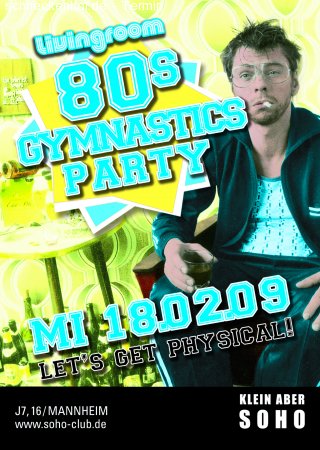 Living Room 80ies Gymnastics Werbeplakat