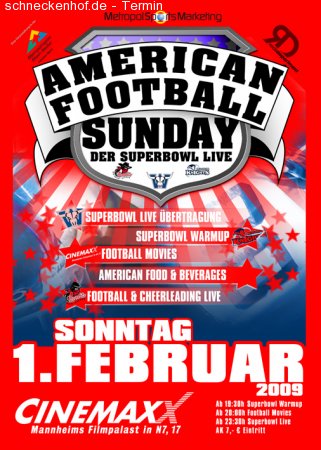 American Football Sunday Werbeplakat