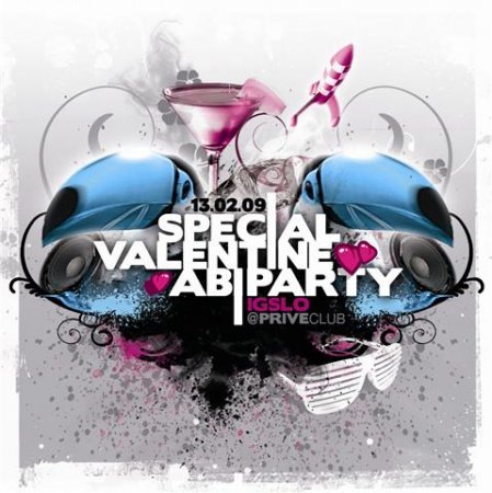 Special Valetine ABI - Party Werbeplakat