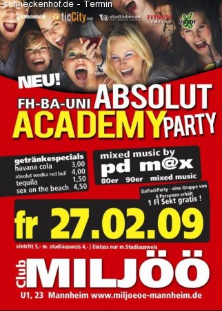 Absolut Academy Werbeplakat