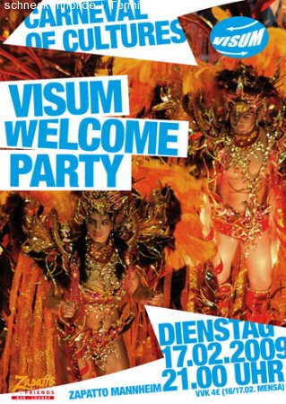 VISUM Welcome Party Werbeplakat