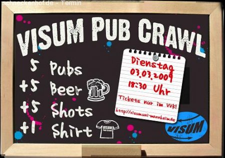VISUM Pub Crawl FS09 Werbeplakat