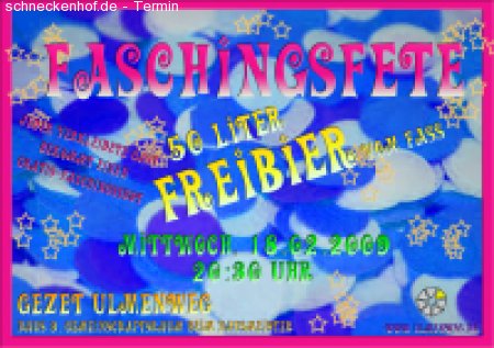 Faschingsfete Werbeplakat