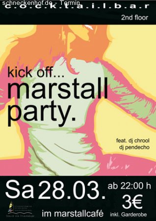 Kick Off... Marstallparty Werbeplakat