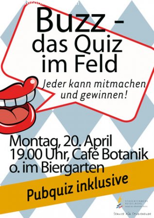 BUZZ - Das Quiz im Feld Werbeplakat