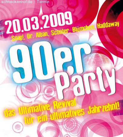 Die große 90er Party Werbeplakat