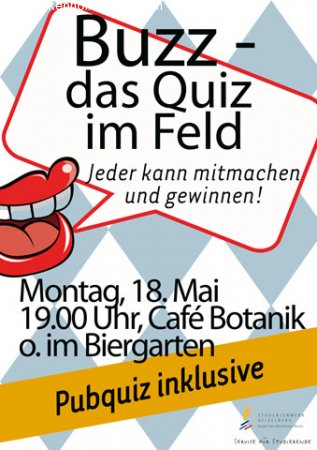 BUZZ - das Quiz im Feld Werbeplakat