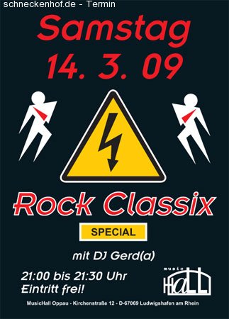Rock Classix Party Werbeplakat
