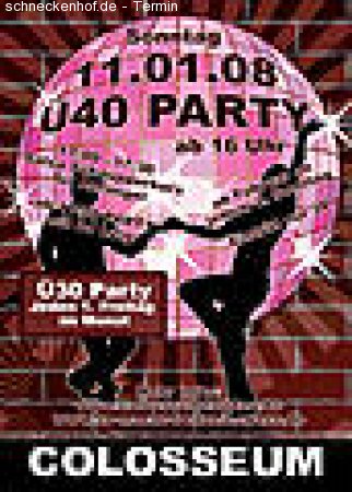 Große Ü-40-Party Werbeplakat