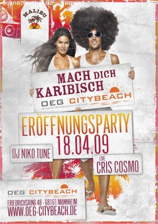 OEG Citybeach Eröffnung Werbeplakat