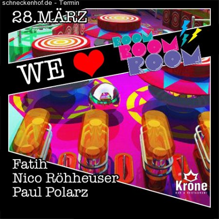 we love boom boom room Werbeplakat