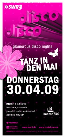 Disco Disco tanzt in den Mai Werbeplakat