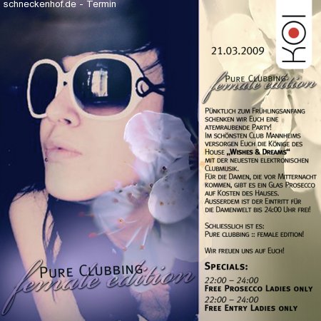 Pure Clubbing : Female Edition Werbeplakat