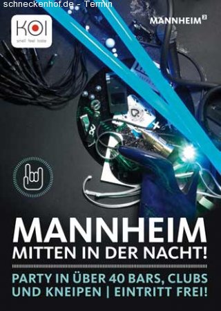 Mannheim mitten in der Nacht Werbeplakat