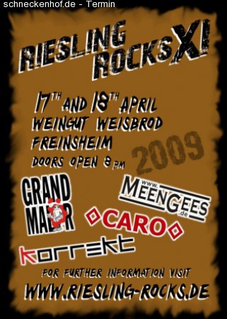 RIESLING ROCKS XI - Samstag Werbeplakat