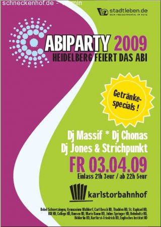 ZENTRALE ABIPARTY (HEIDELBERG) Werbeplakat