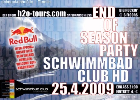 End Of Season Party Werbeplakat