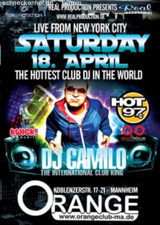 DJ Camilo Live - Orange Club Werbeplakat