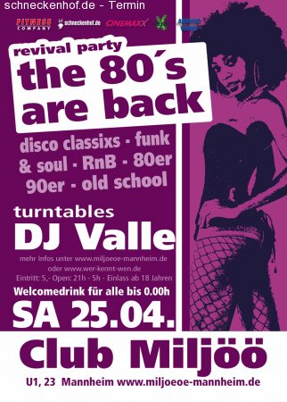 Revival Party The 80's are Bac Werbeplakat