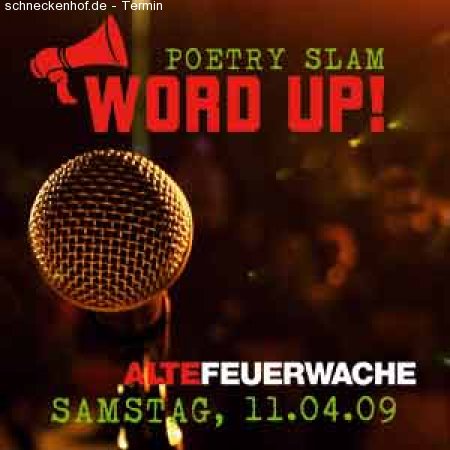 WORD UP Poetry Slam Werbeplakat