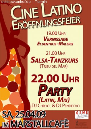 Cine Latino Eröffnungsparty Werbeplakat