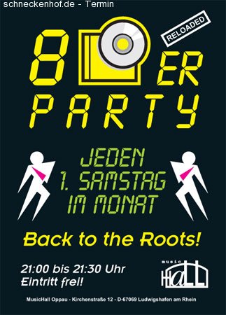 80er Party - Back to the Roots Werbeplakat