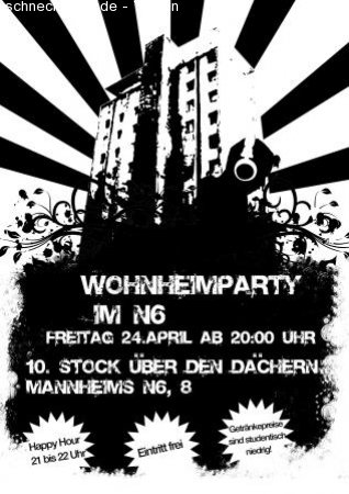 Wohnheimparty des N6 Werbeplakat