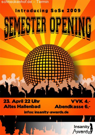 Semester Opening Werbeplakat