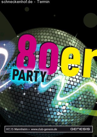 80er Party - Club and Dance Werbeplakat