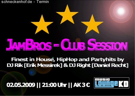 JamBros Club Session Werbeplakat