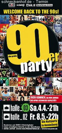 90er Party Werbeplakat