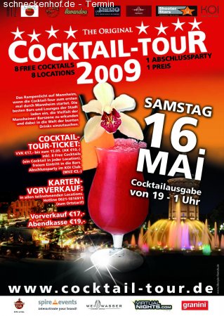 Cocktail Tour Werbeplakat