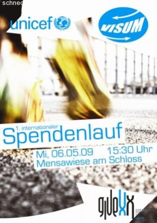 VISUM Unicef Spendenlauf Werbeplakat