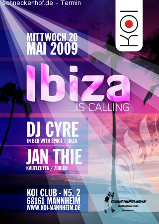 Ibiza is calling Werbeplakat
