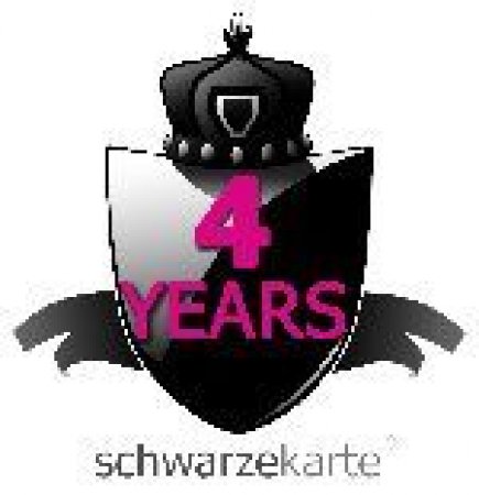 4 Jahre Schwarzekarte Birthday Werbeplakat