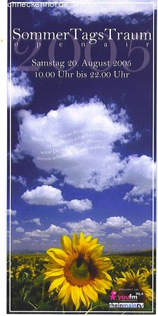 SommerTagsTraum-Open air Werbeplakat