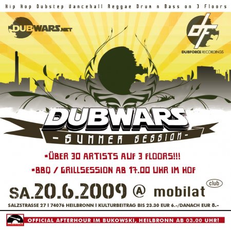 dubwars summer session Werbeplakat