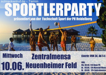 Sportlerparty Werbeplakat