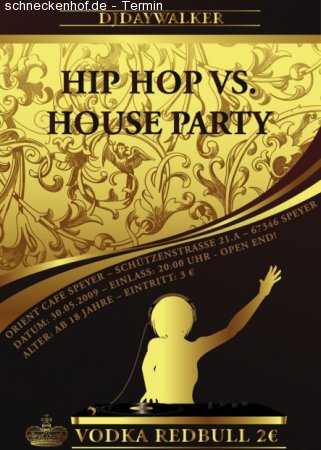 Hip Hop vs. House Party Werbeplakat