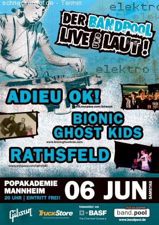 Bandpool Live & Laut Werbeplakat