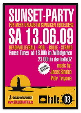 Sunset Party Werbeplakat