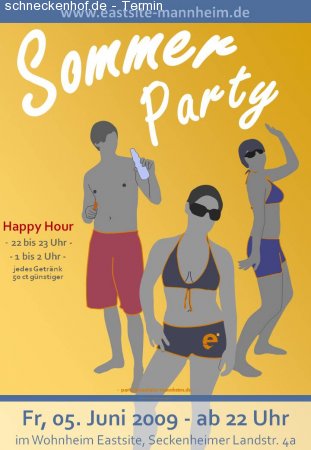 Sommer Party Werbeplakat