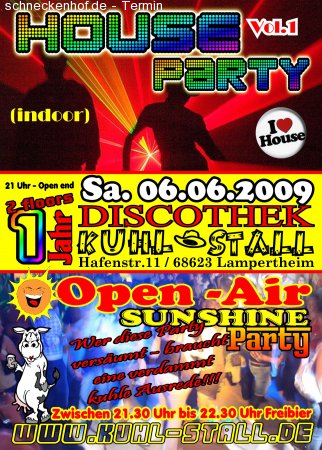 1 Jahr Discothek Kuhl-Stall in Werbeplakat