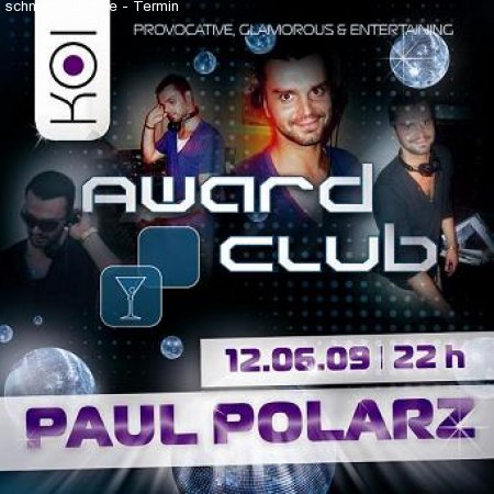 AWARD CLUB WITH PAUL POLARZ Werbeplakat