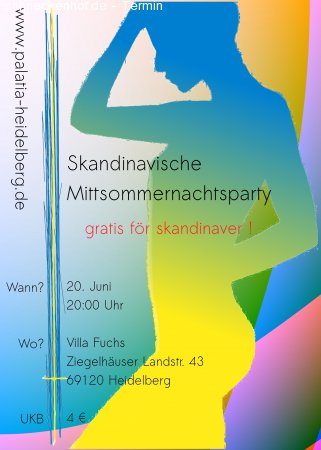 Skandinavische Mittsommerfeier Werbeplakat