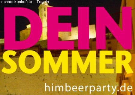 Himbeerparty Sommer Werbeplakat