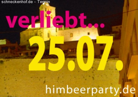 Himbeerparty Sommer Werbeplakat