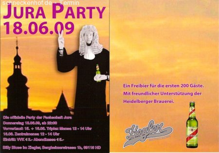 Jura-Party Werbeplakat