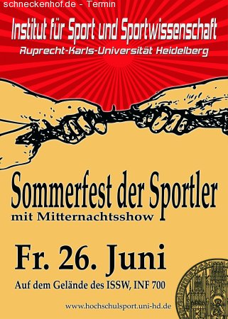 Sommerfest der Sportstudenten Werbeplakat