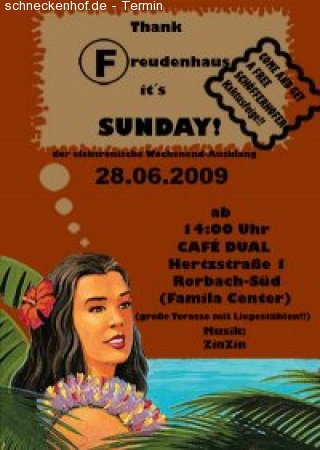 Thank Freudenhaus it's Sunday Werbeplakat